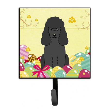 Carolines Treasures Easter Eggs Poodle Black Leash or Key Holder BB6071SH4